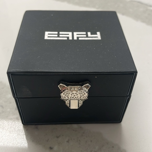 Effy 14K white gold diamond round stud earrings - Picture 4 of 8